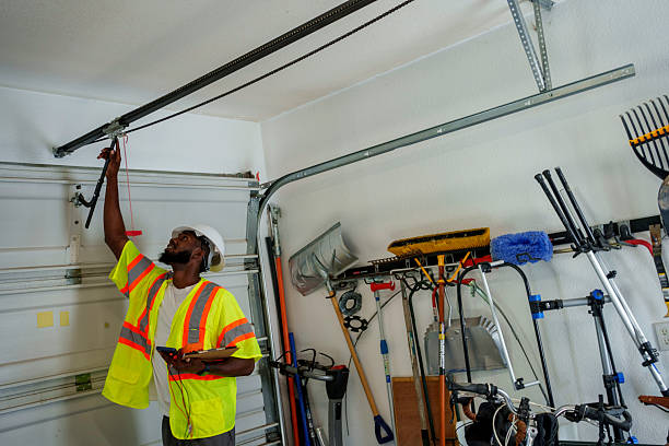 Professional Garage Door Panel Replacement technician working in Blandon, PA